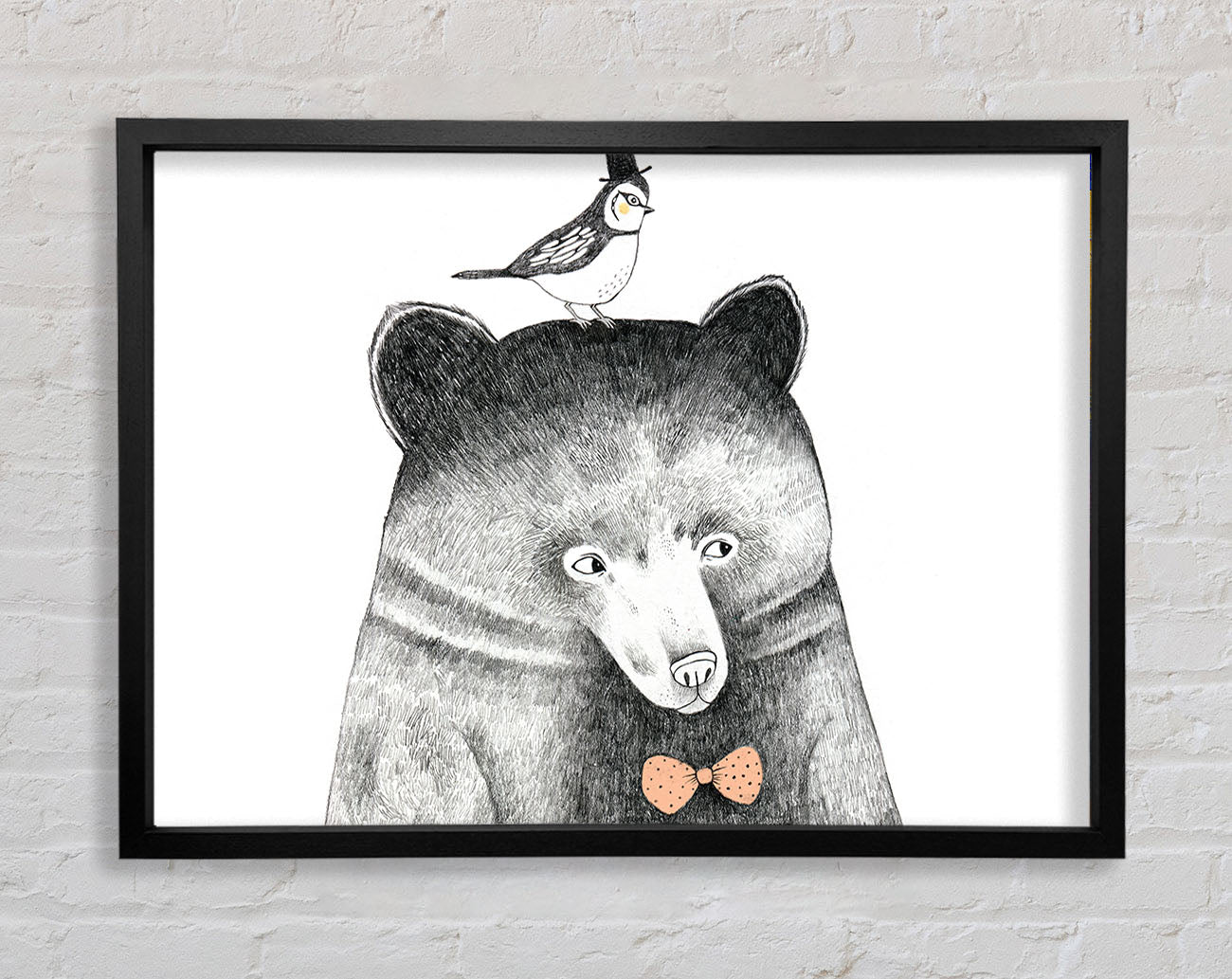 Bird And Bear Framed Wall Art