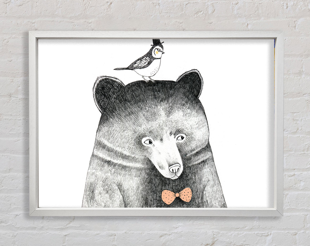 Bird And Bear Framed Wall Art