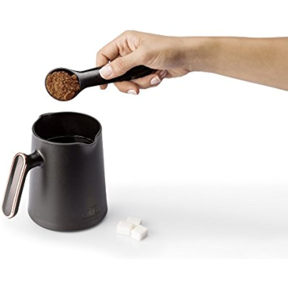 Arzum OK004 Turkish Coffee Machine, Plastic, 480 W,0.3 liters, Black/Copper