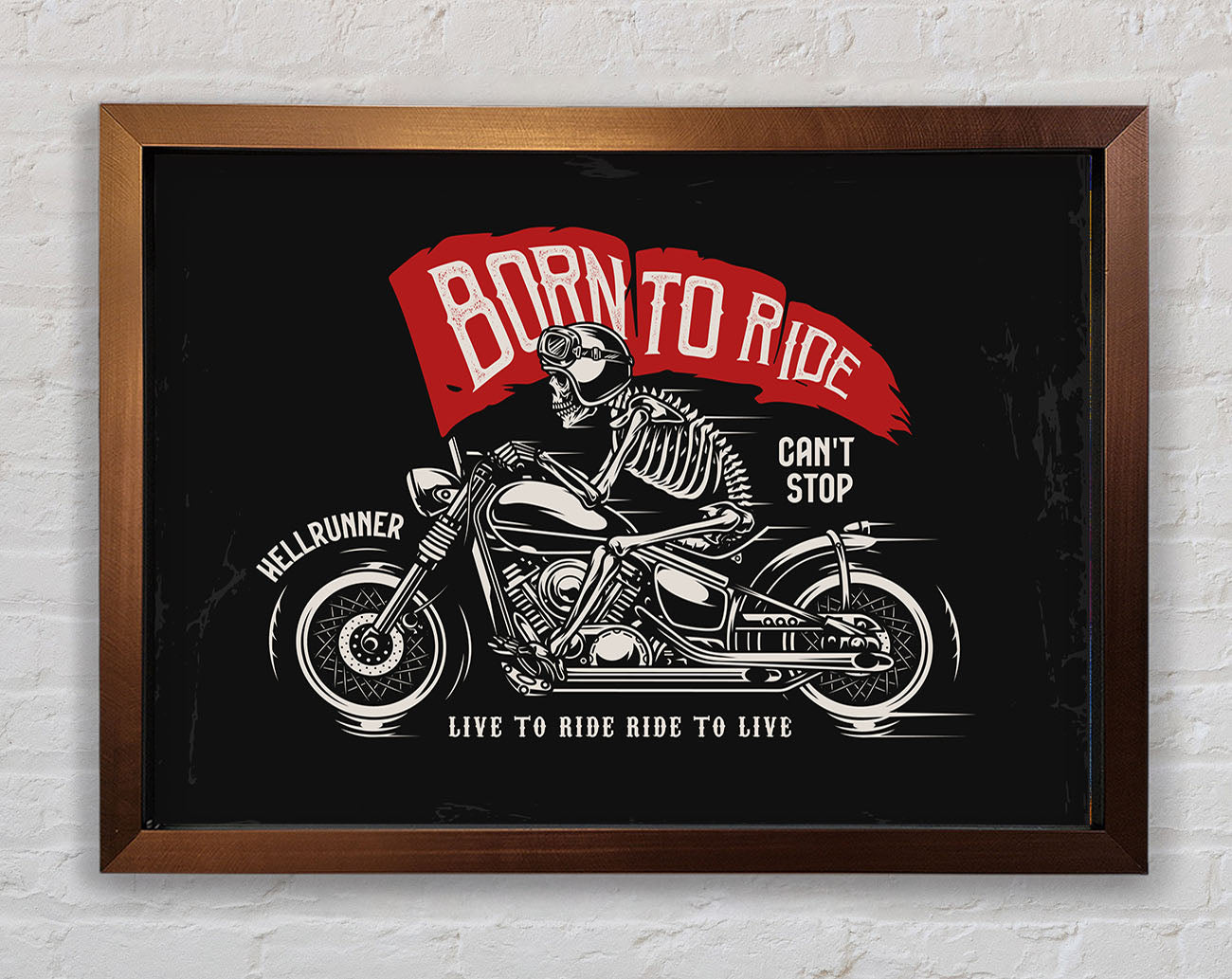 Born To Ride Framed Wall Art