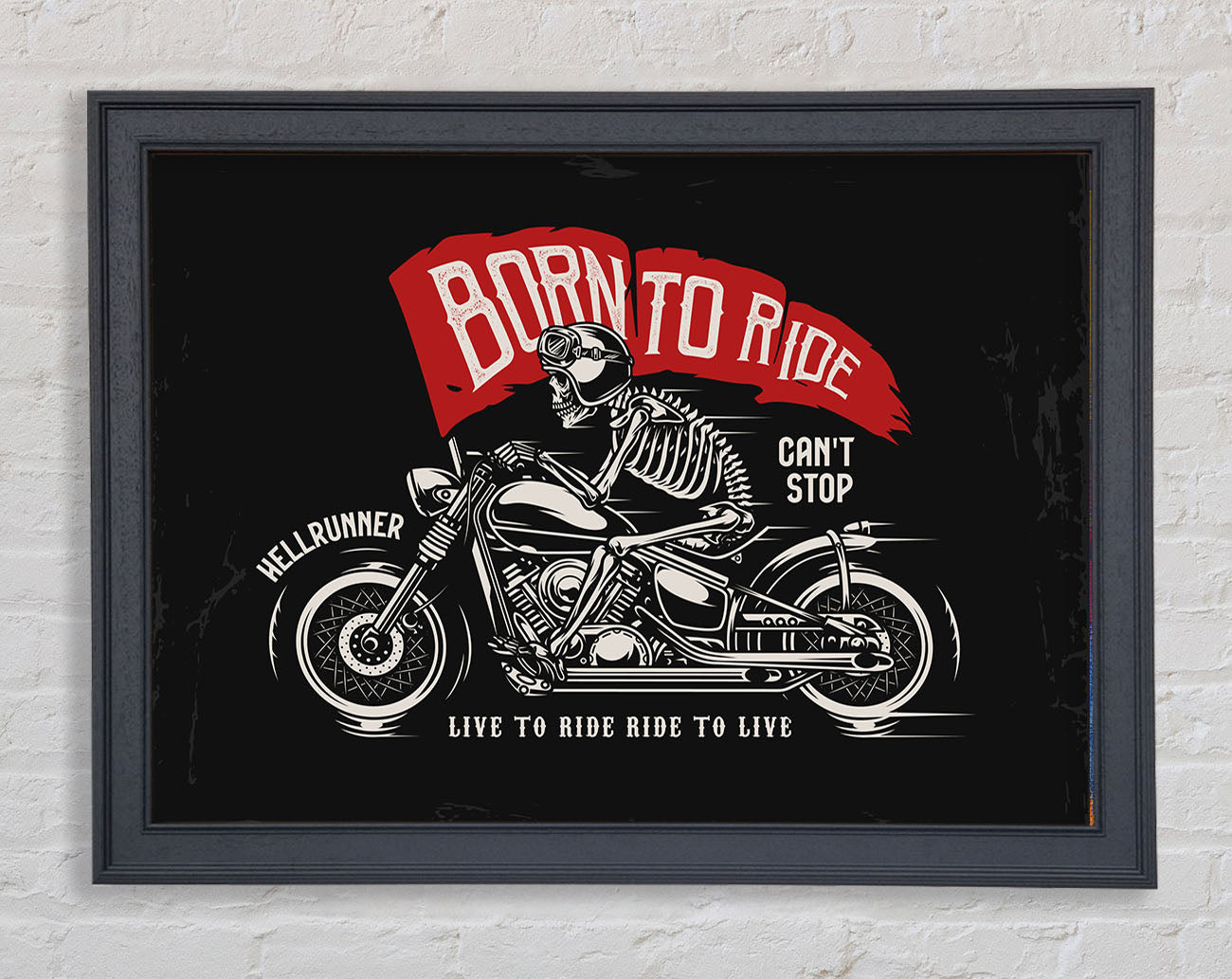 Born To Ride Framed Wall Art