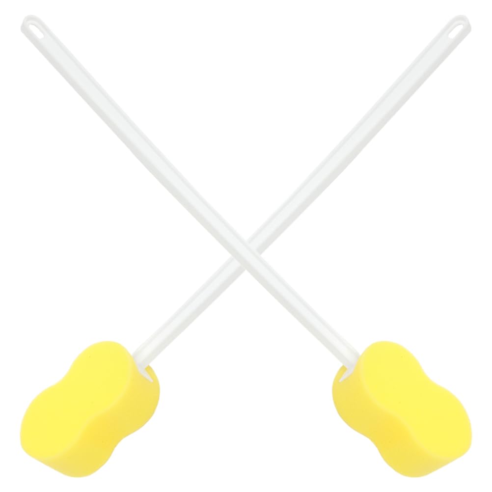 WRITWAA Long Handle Bath Brush Back Scrubber with Soft Sponge for Gentle Exfoliation and Deep Cleaning in Shower Easy Grip for Hard-to-Reach Areas
