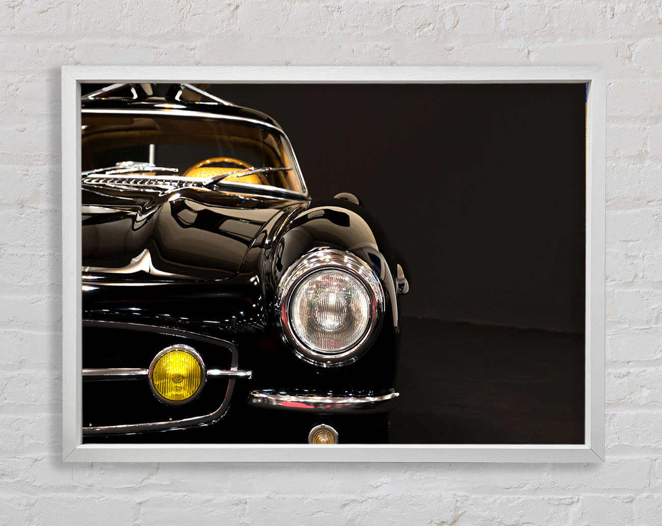 Classic Car Headlight Black Framed Wall Art