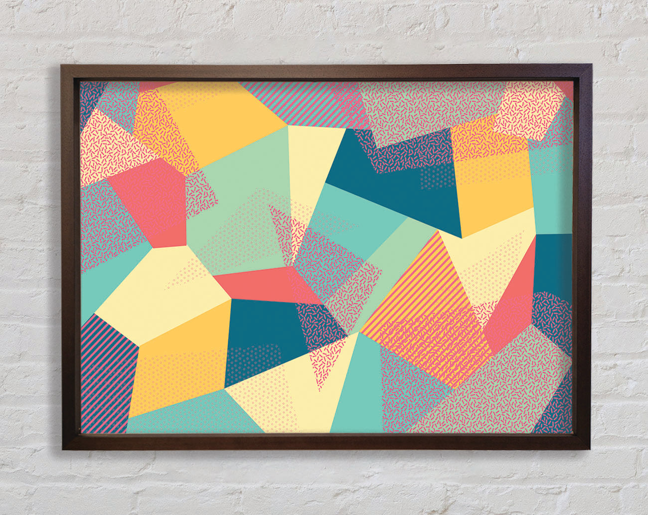 Abstract Triangles Framed Wall Art