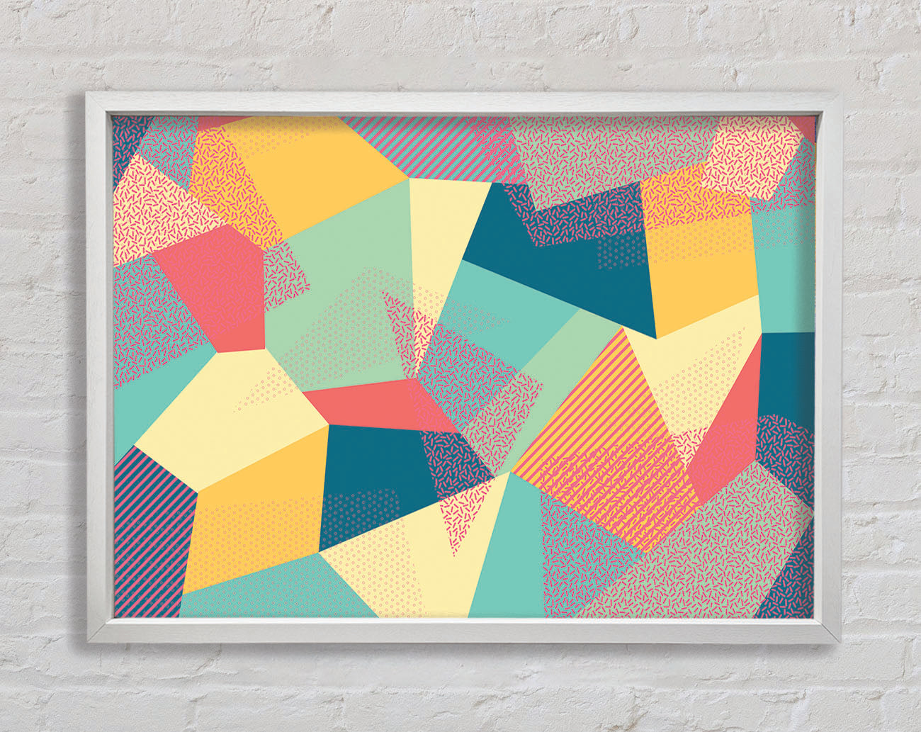 Abstract Triangles Framed Wall Art