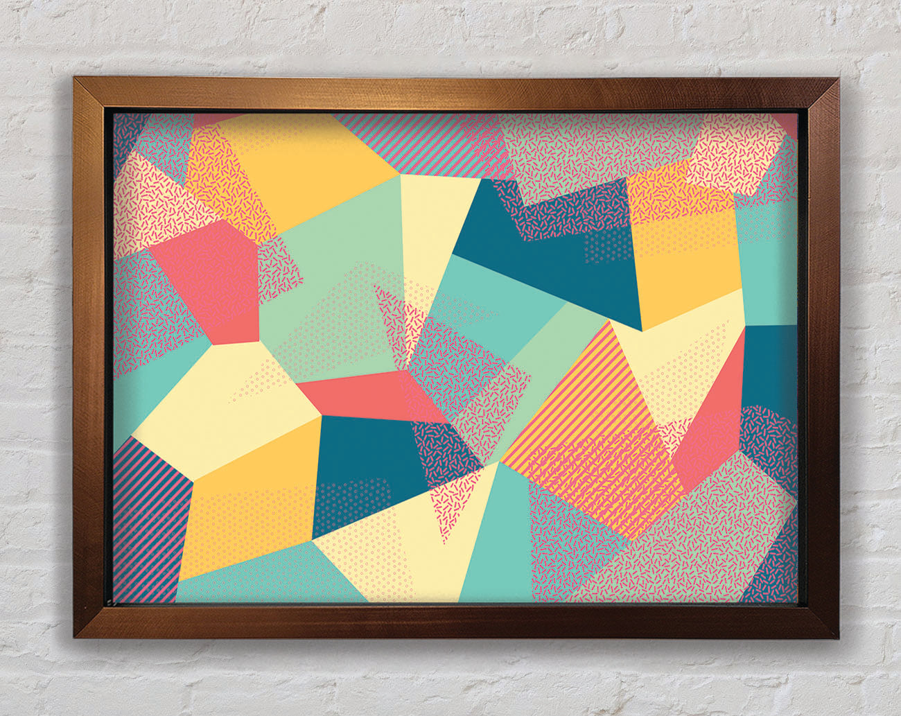 Abstract Triangles Framed Wall Art