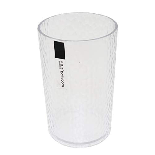 London Boutique 4 Pieces Bathroom Accessory Set Clear Soap Dispenser Toothbrush Holder Tumbler Soap dish (Clear White)