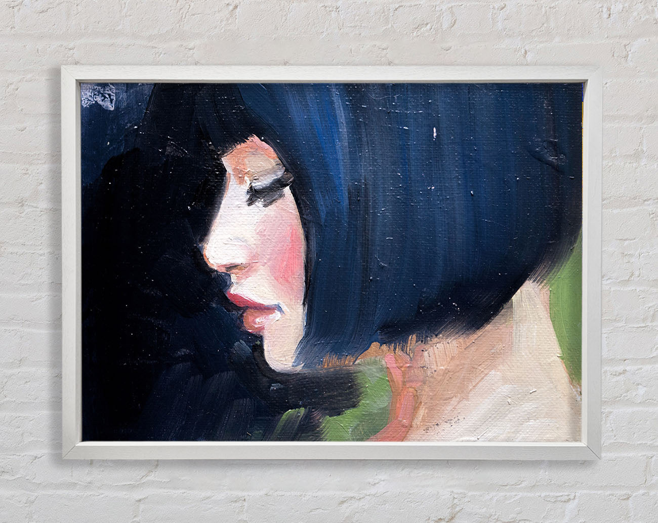 Bob Hair Cut Woman Framed Wall Art
