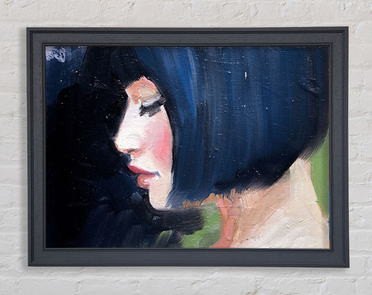 Bob Hair Cut Woman Framed Wall Art