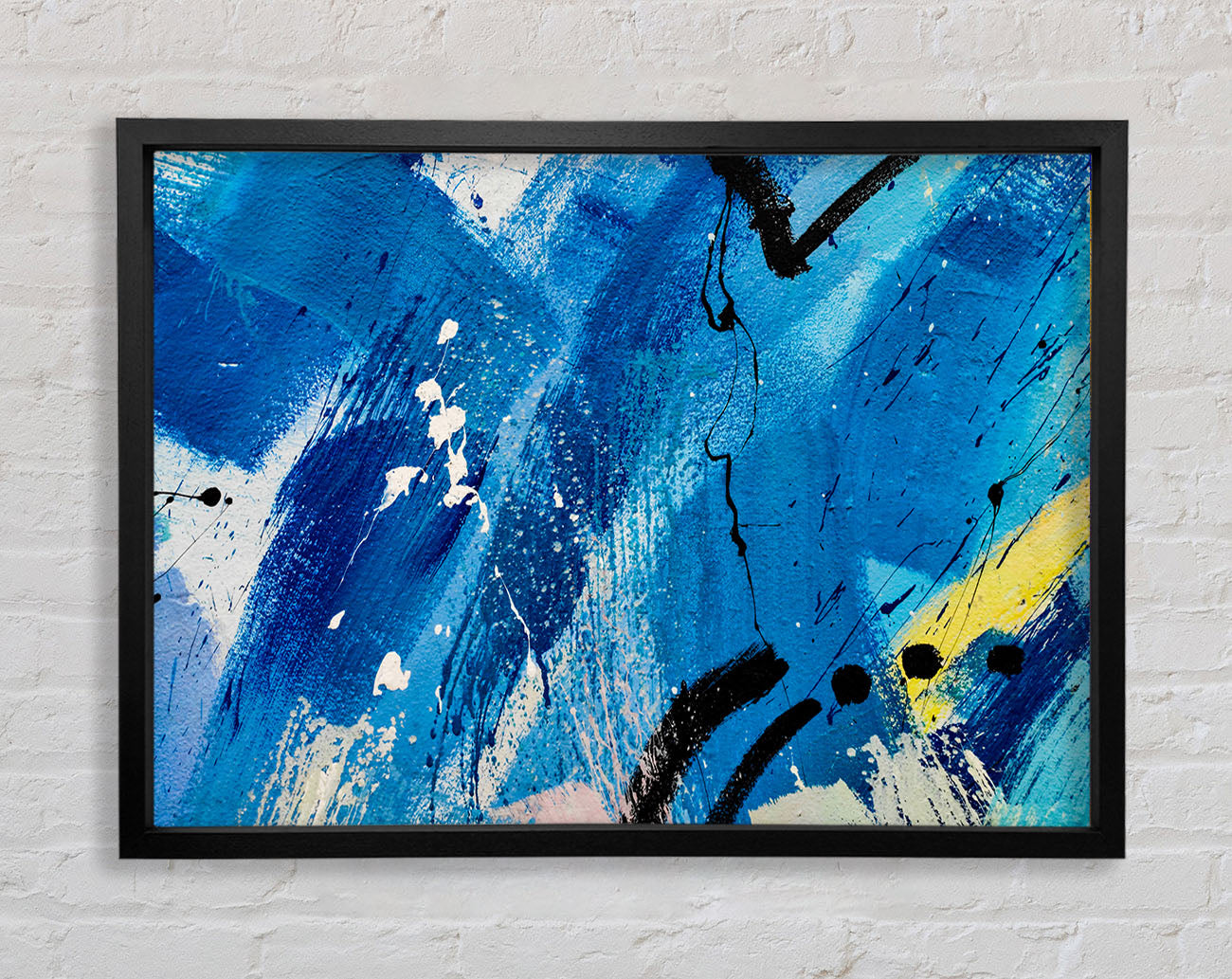 Broad Strokes Of Blue Paint Framed Wall Art