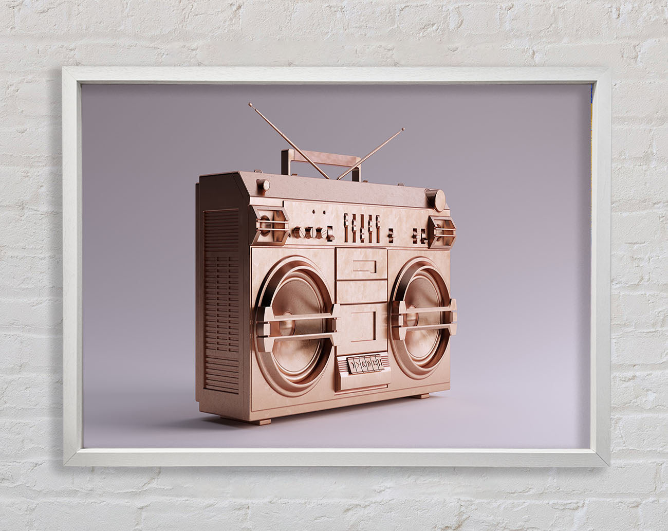Boombox Simple Framed Wall Art