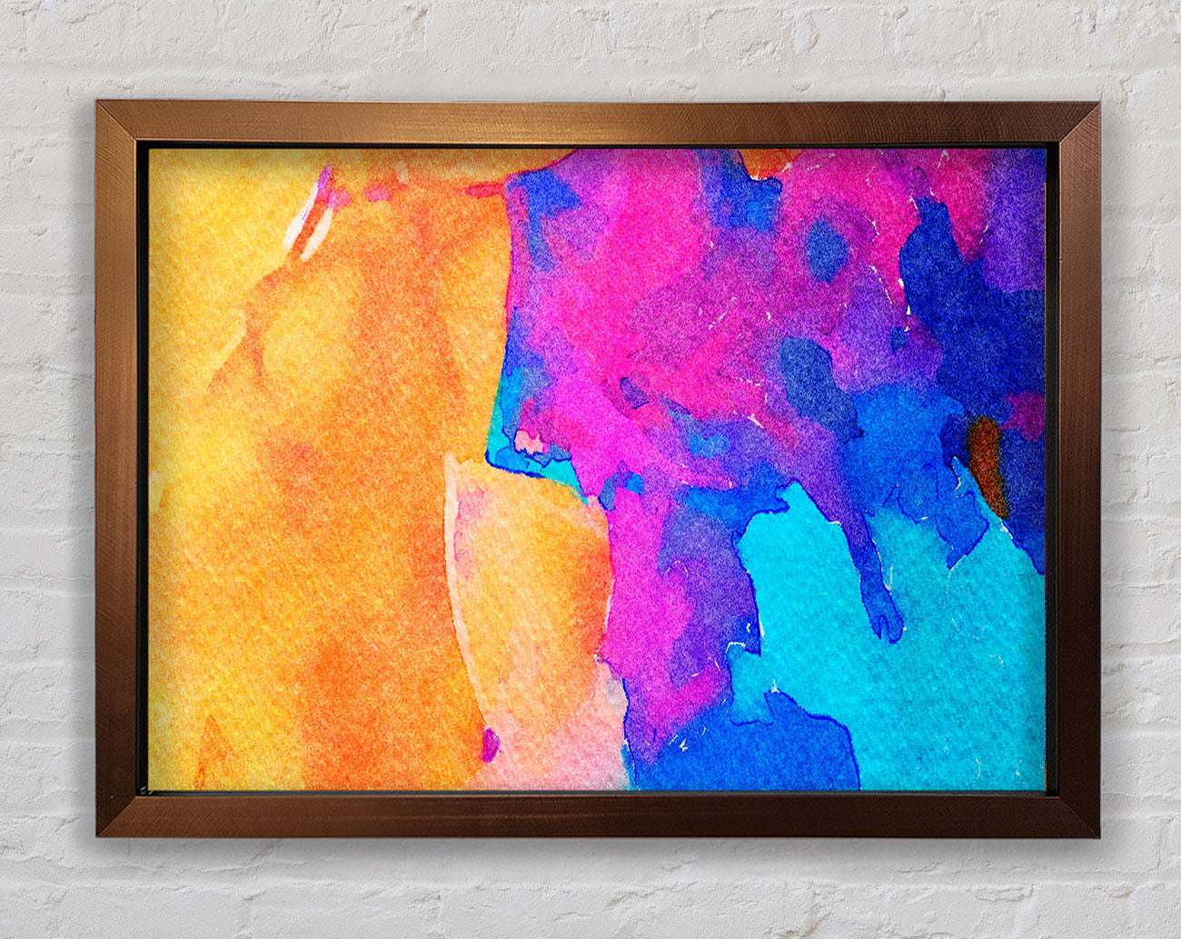 Colour Paint Dabs Framed Wall Art