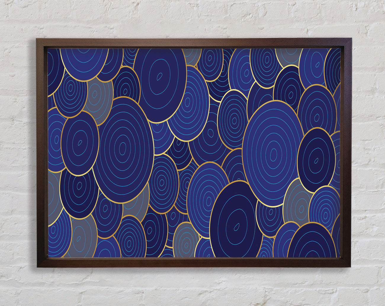 Blue Circle Adventure Framed Wall Art