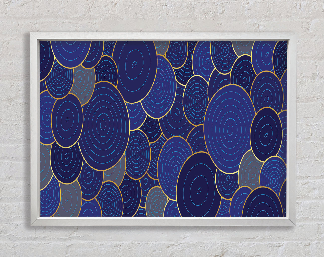 Blue Circle Adventure Framed Wall Art
