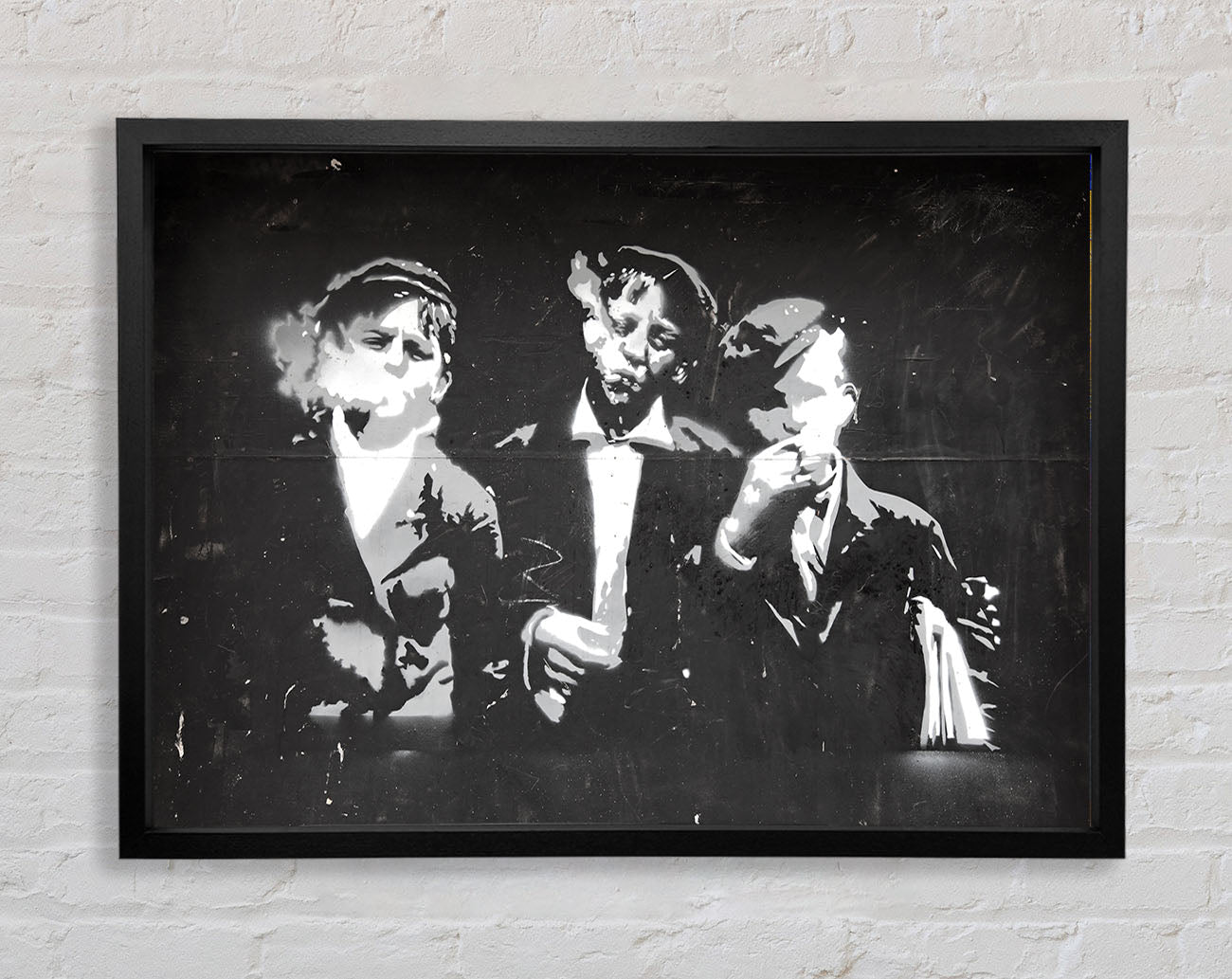 Children Smoking Framed Wall Art