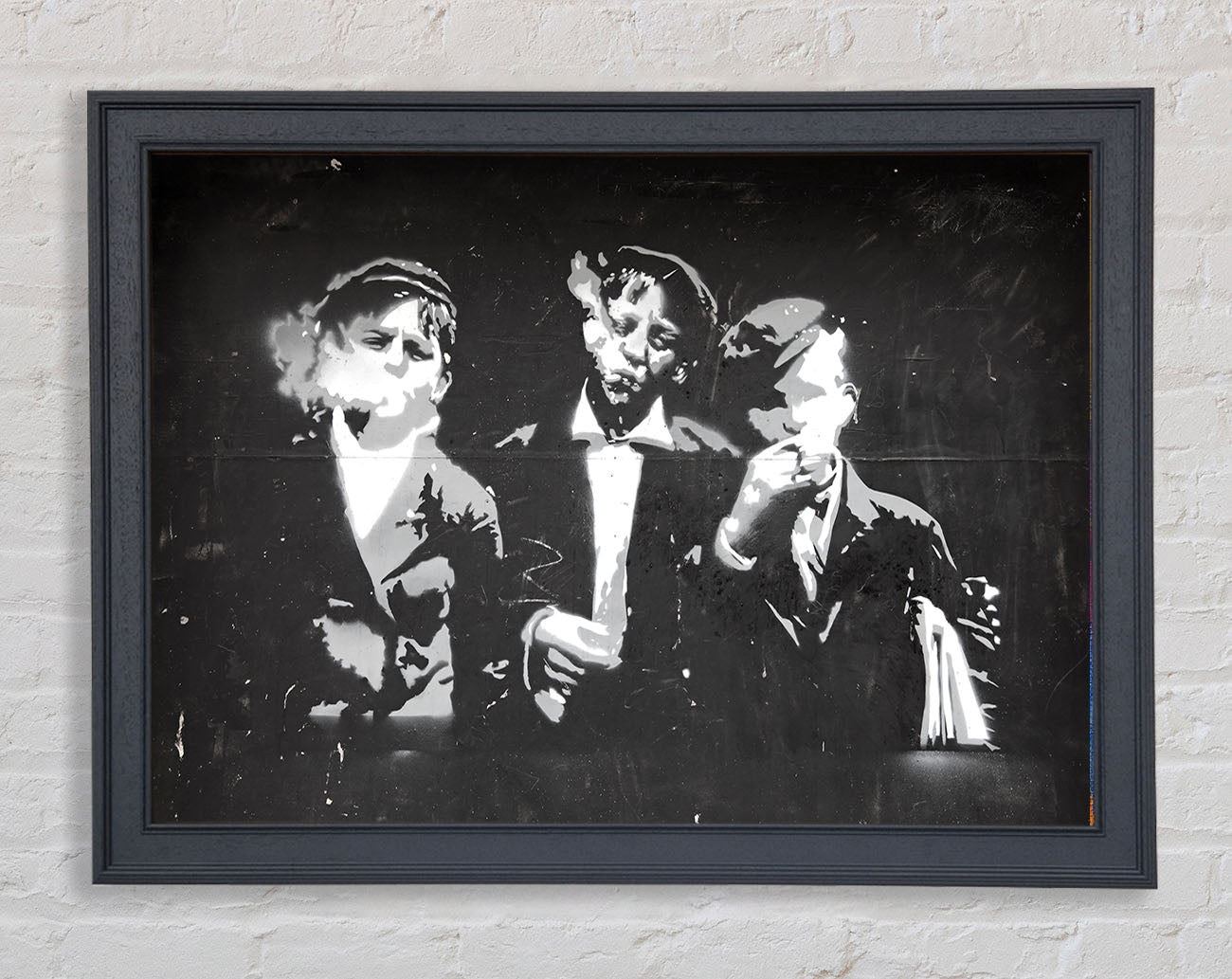 Children Smoking Framed Wall Art