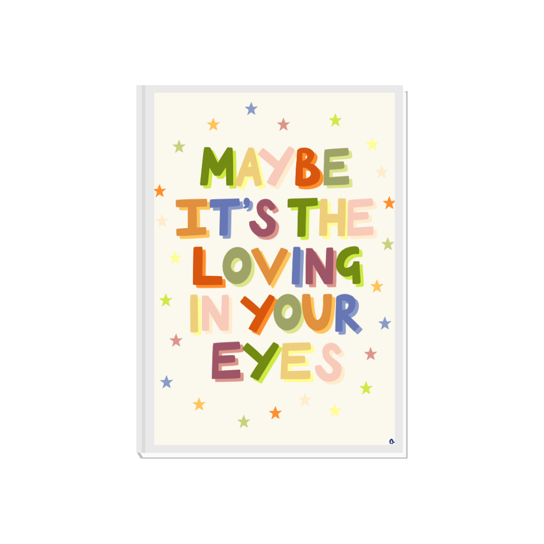 Loving In Your Eyes | Colourful Olivia Dean Quote Music Print Wall Art