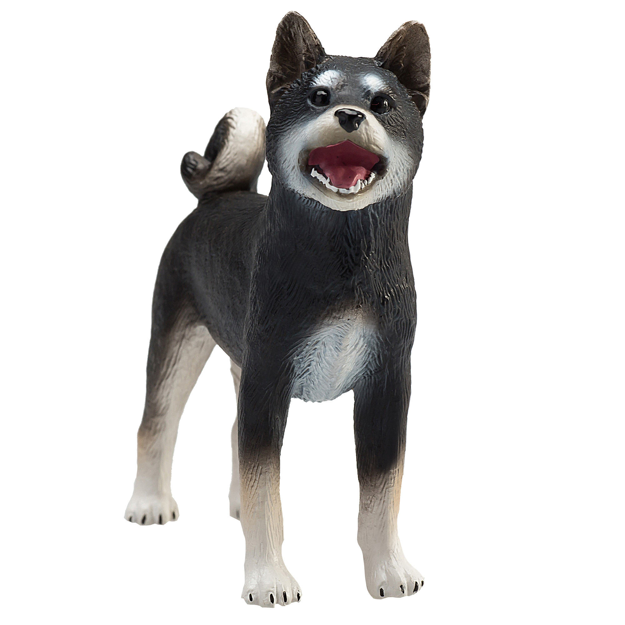 Shiba Inu Black Dog Figurine Realistic Pet Model