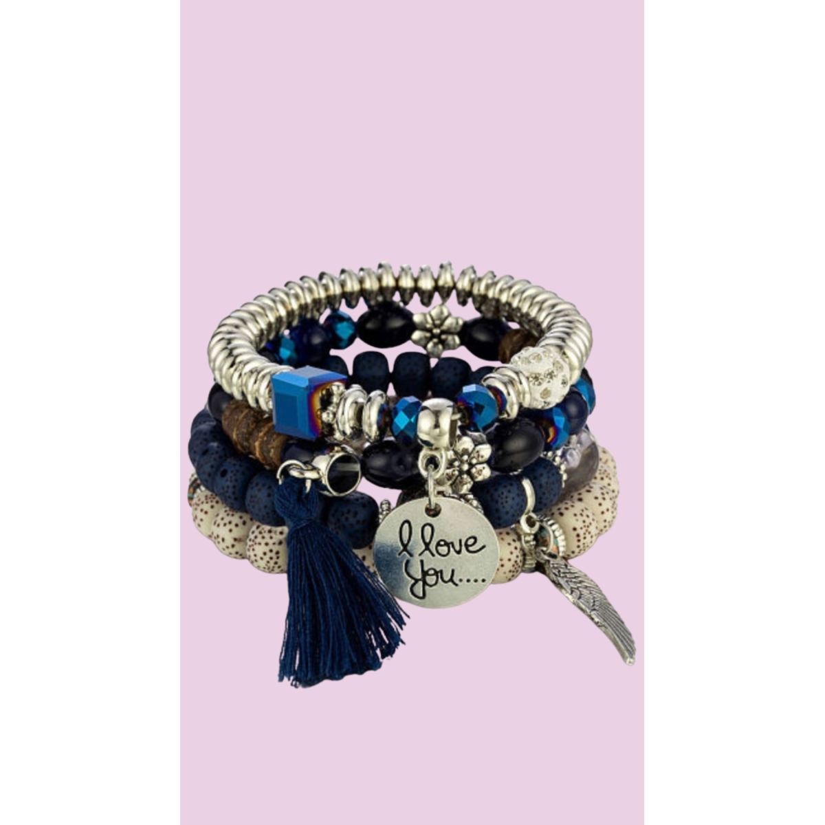 Boho Ceramic Beaded Bracelet Set