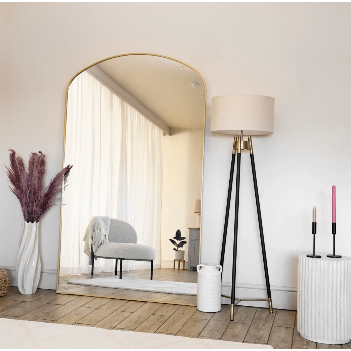 Yōko - Gold Metal Gentle Arch Mirror - 200cm x 120cm