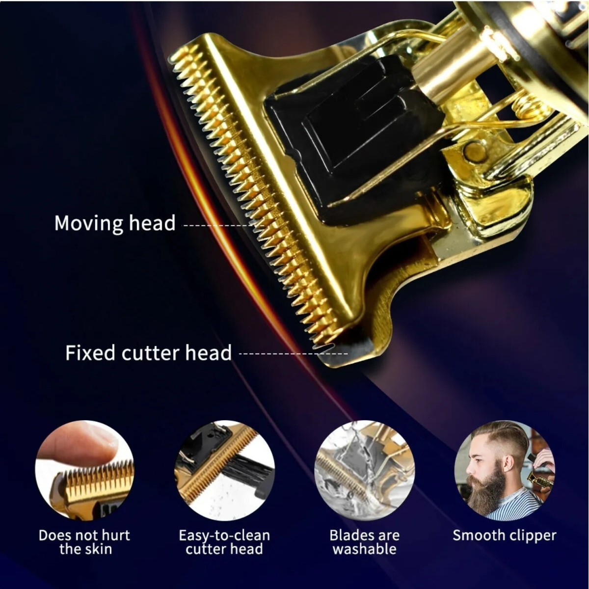 LCD Professional Hair Clippers Beard Trimmer Men Hair Cutting Cordless Barber Shaving Machine