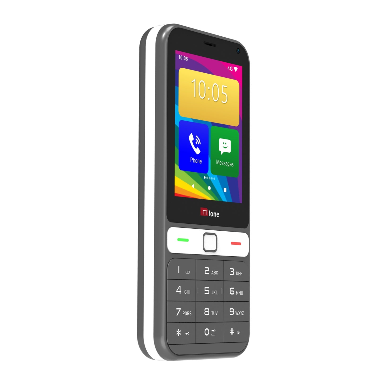 TTfone TT280 – WhatsApp 4G Phone, WhatsApp keypad phone, WhatsApp video call phone, compatible with Three SIM and supplied with a Dock charger.