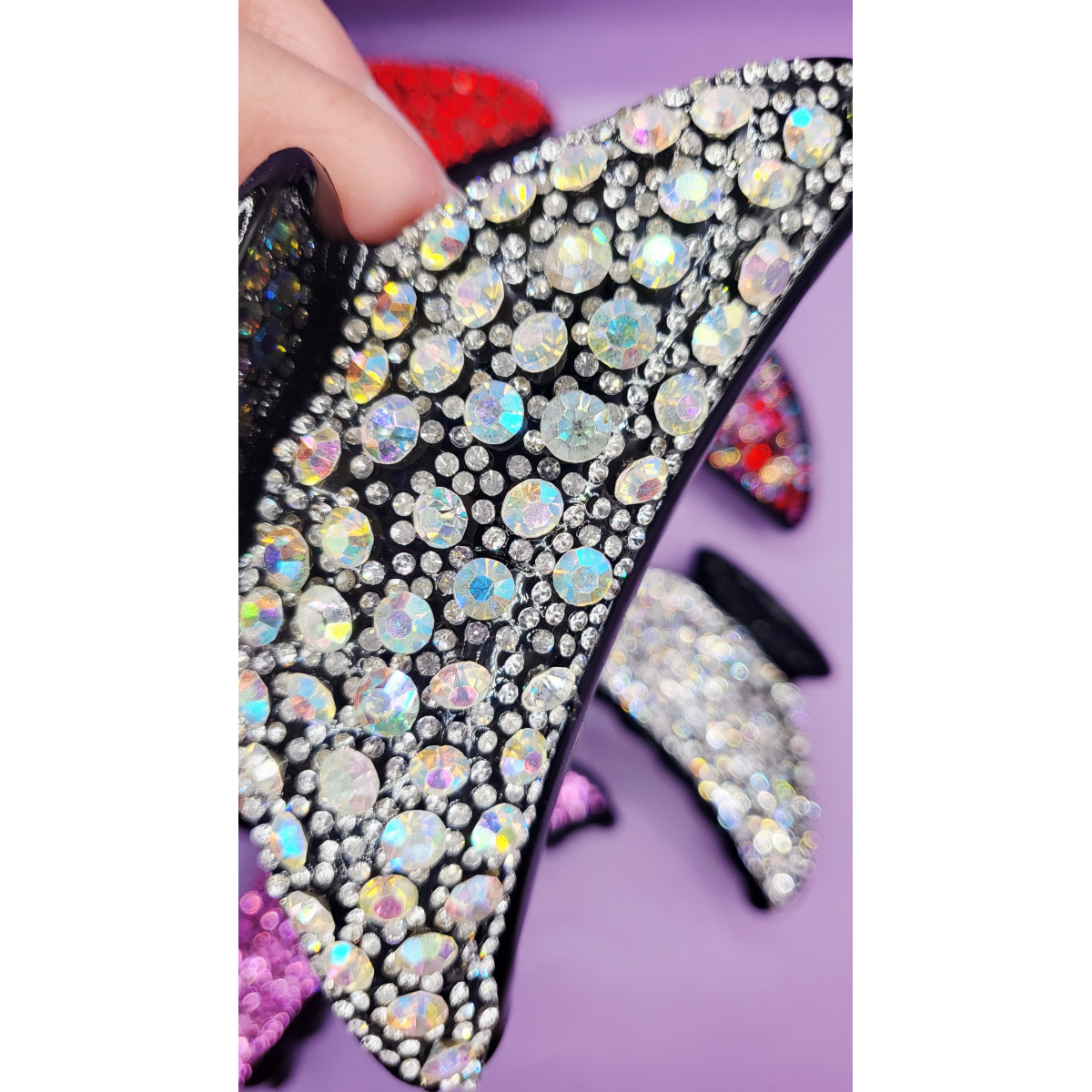Round Crystal Hair Clamps Pack of 12
