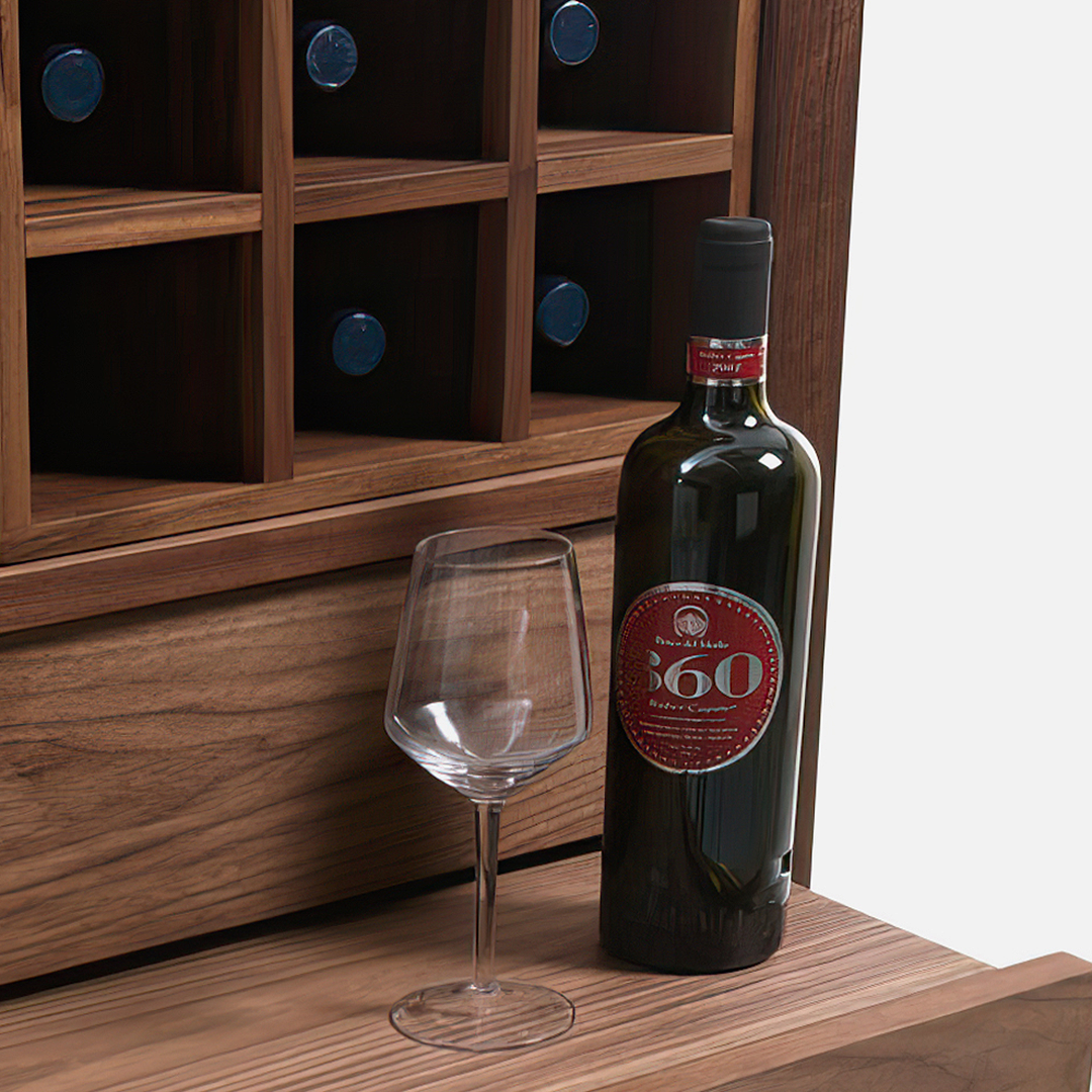 Grace Wine Cabinet, Solid Wood
