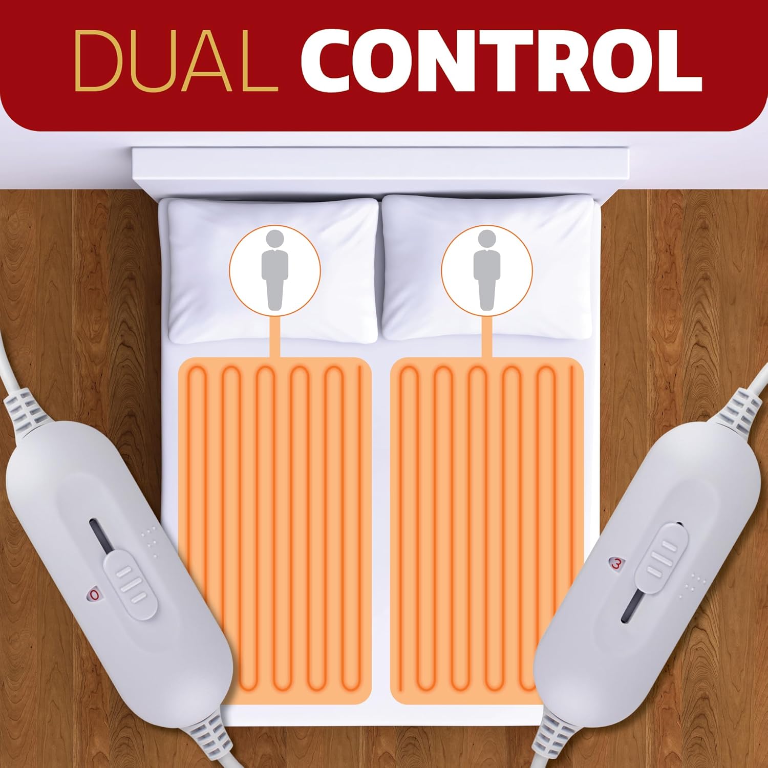 Double Electric Blanket 190x137cm Soft Fleece with 3 Heat Settings Dreamcatcher