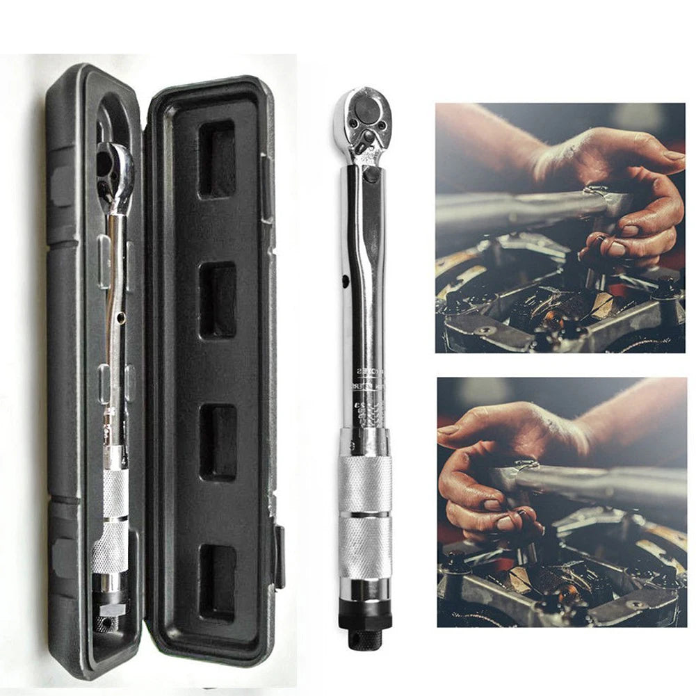 Ratchet Torque Wrench Square Drive 5-150N.m Reversible Ratchet Key 3/8 Inch Adjustable Torque Spanner Precise Preset Hand Tool
