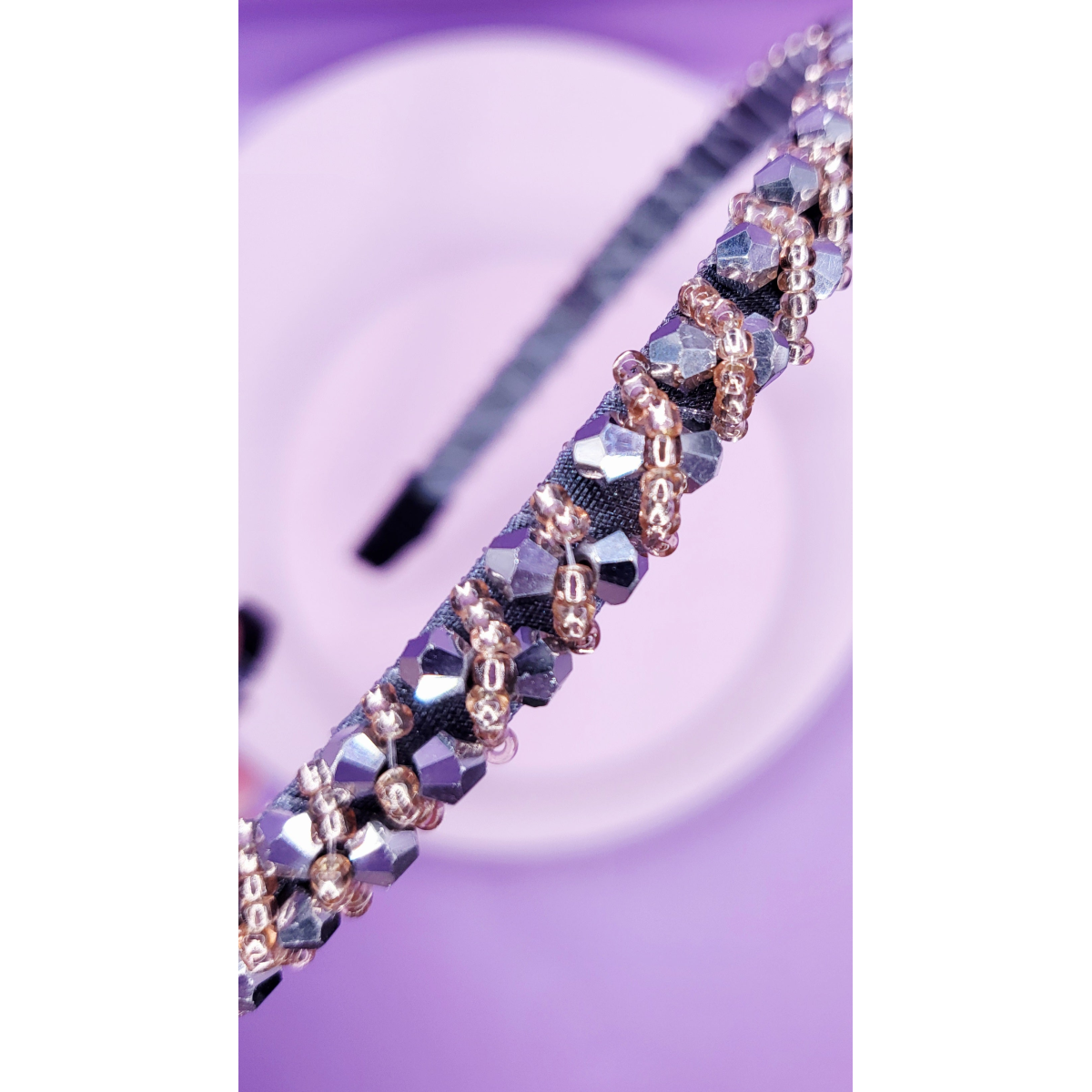 Crystal Gold Beaded Hair band
