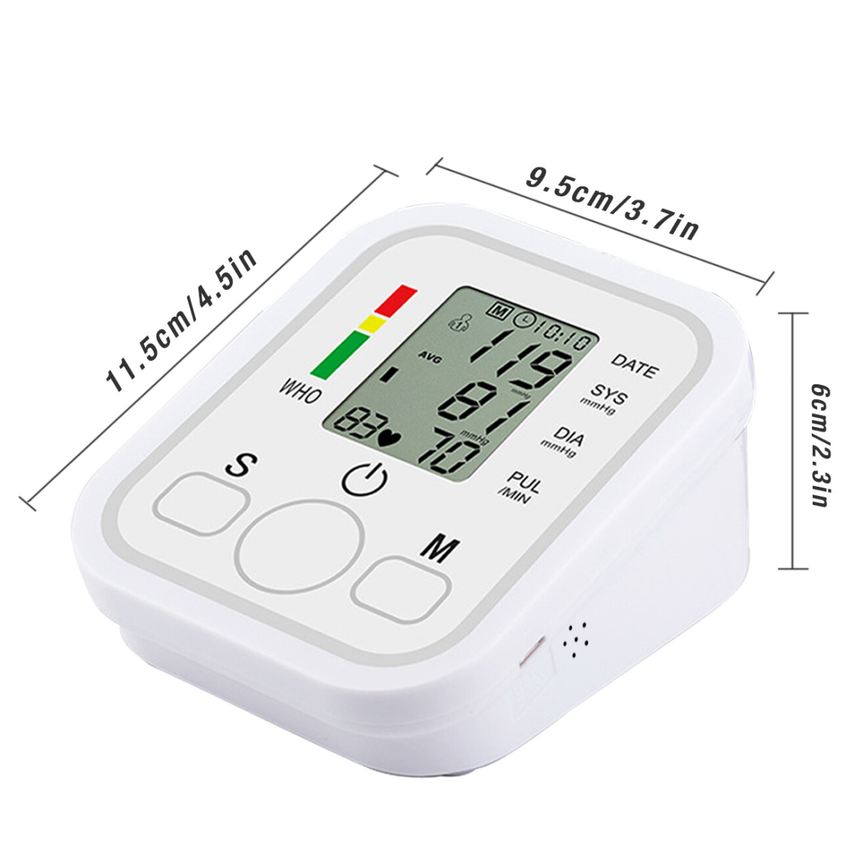 LCD Digital Automatic Blood Pressure Monitor Upper Arm BP Heart Rate Machine Voice Talking BP Monitor