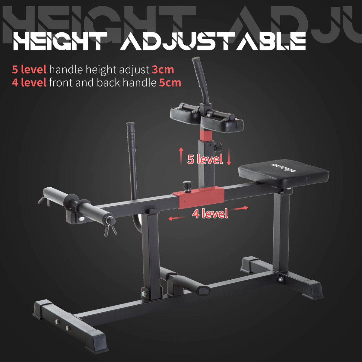 SPORTNOW Seated Adjustable Leg Extension Machine with Plate Loaded