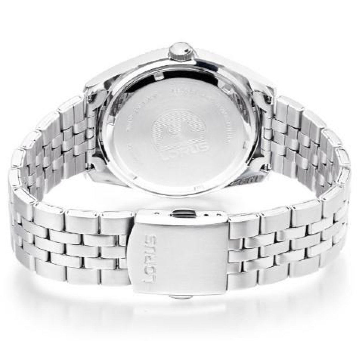 Lorus Mens Sports Date 42mm Light Blue Sunray Dial With Stainless Steel Bracelet Watch