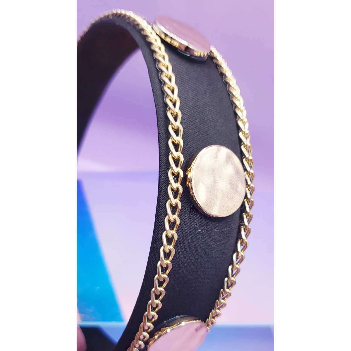 Black & Gold Luxe Hair band