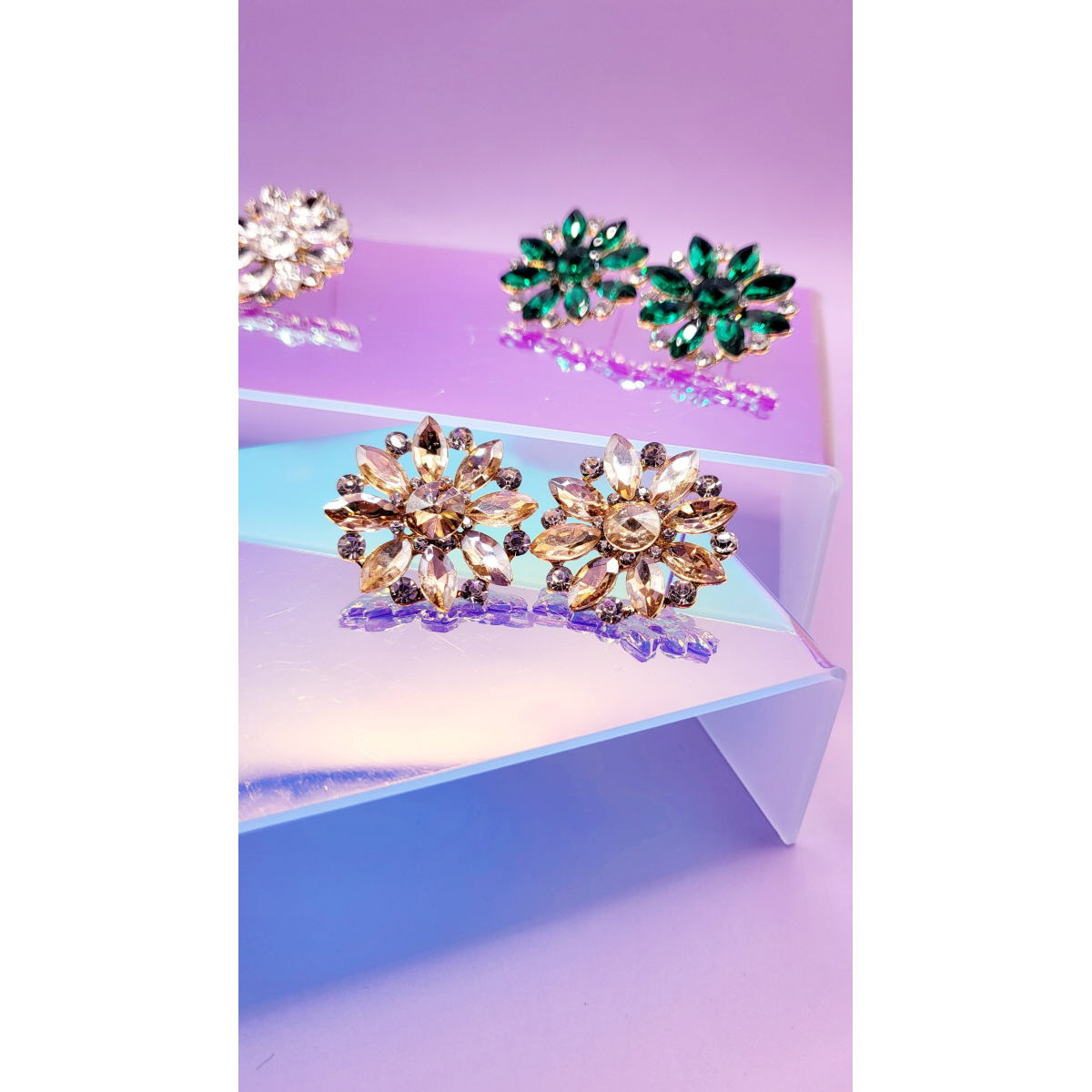 Spark Crystal Stud Earrings