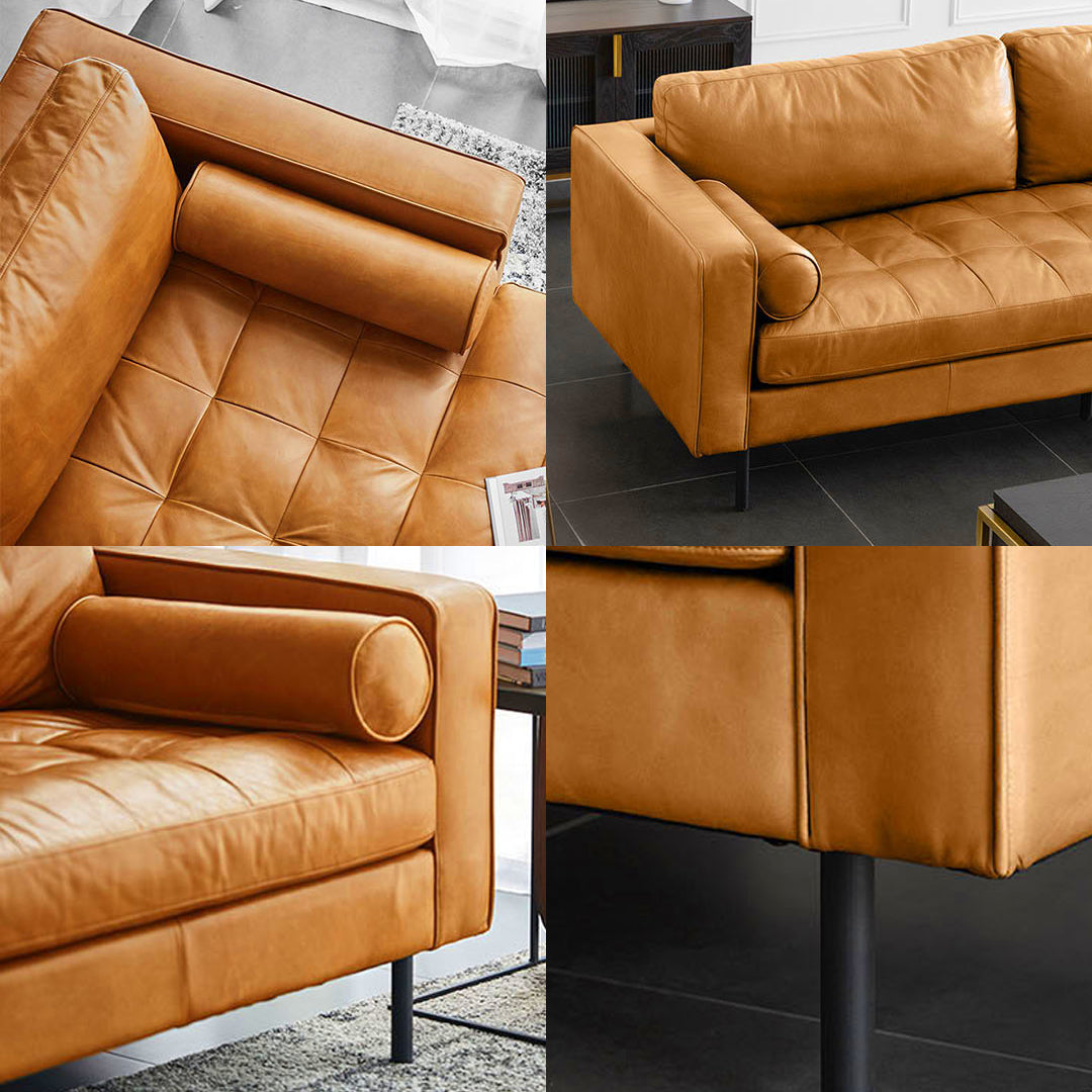 Porto Three Seater Sofa, Real Leather