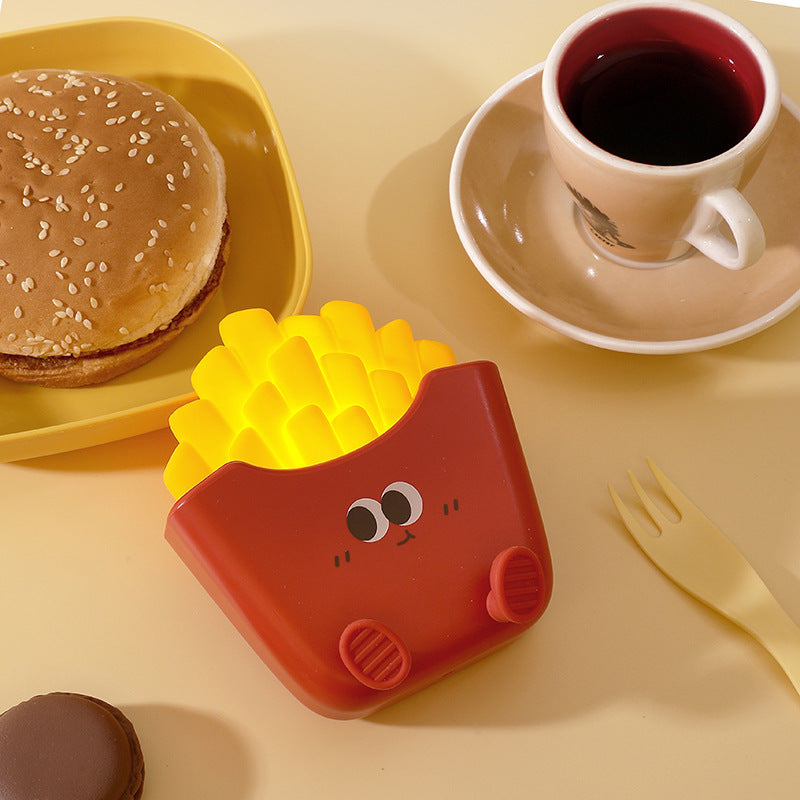 Creative Cute French Fries Night Light Charging Night Rechargeable Lamp Home Decor