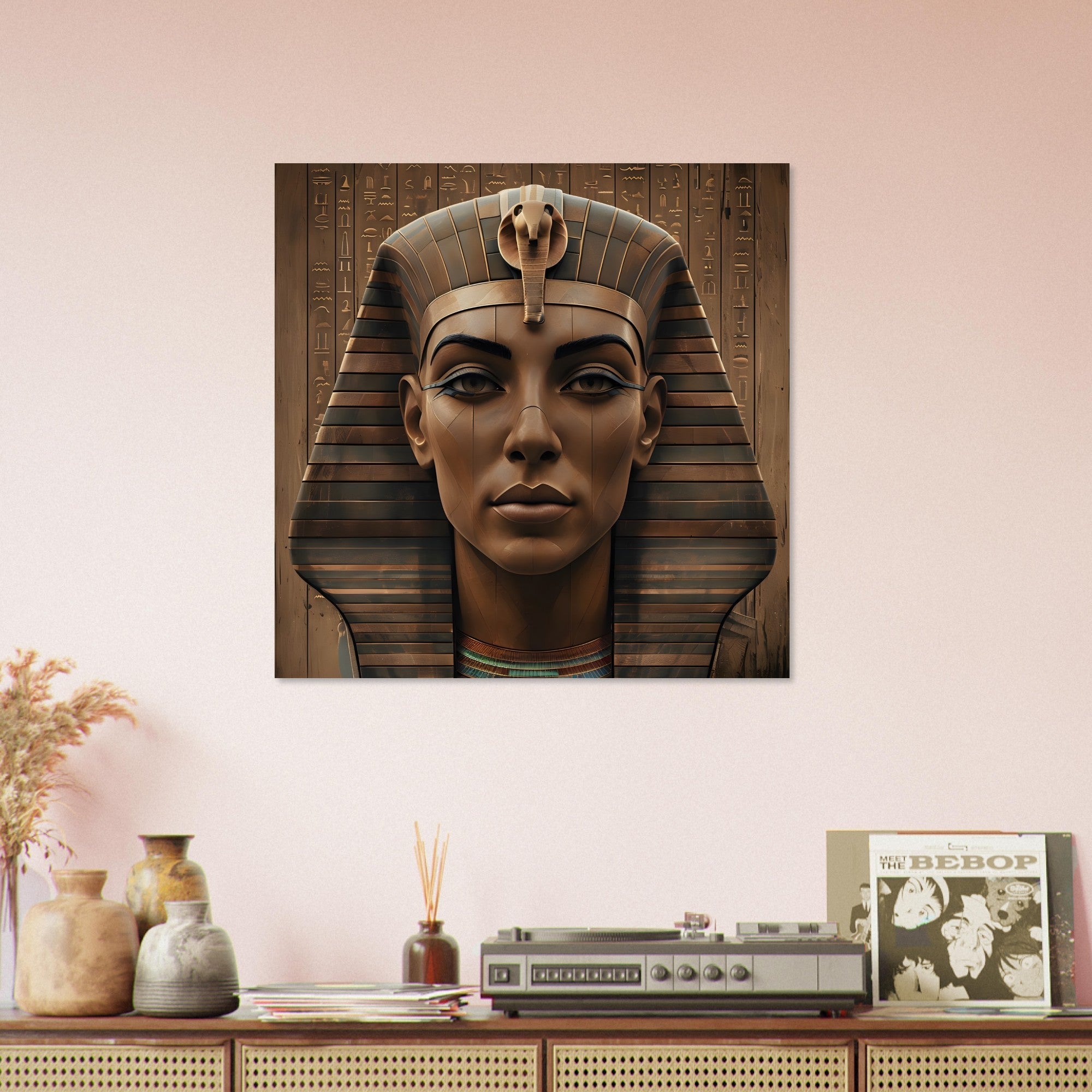 Ancient Egyptian Pharaoh Digital Artwork – Modern Wall Art Print