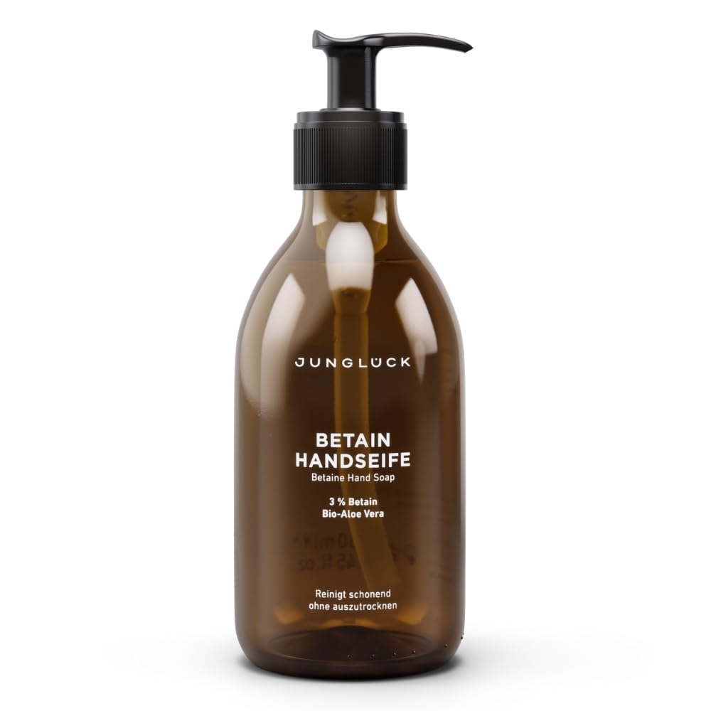 JUNGL?CK Betaine Hand Soap - Vegan | Moisturising, skin-friendly hand wash gel pH-neutral, also tolerated by very sensitive skin, with organic aloe