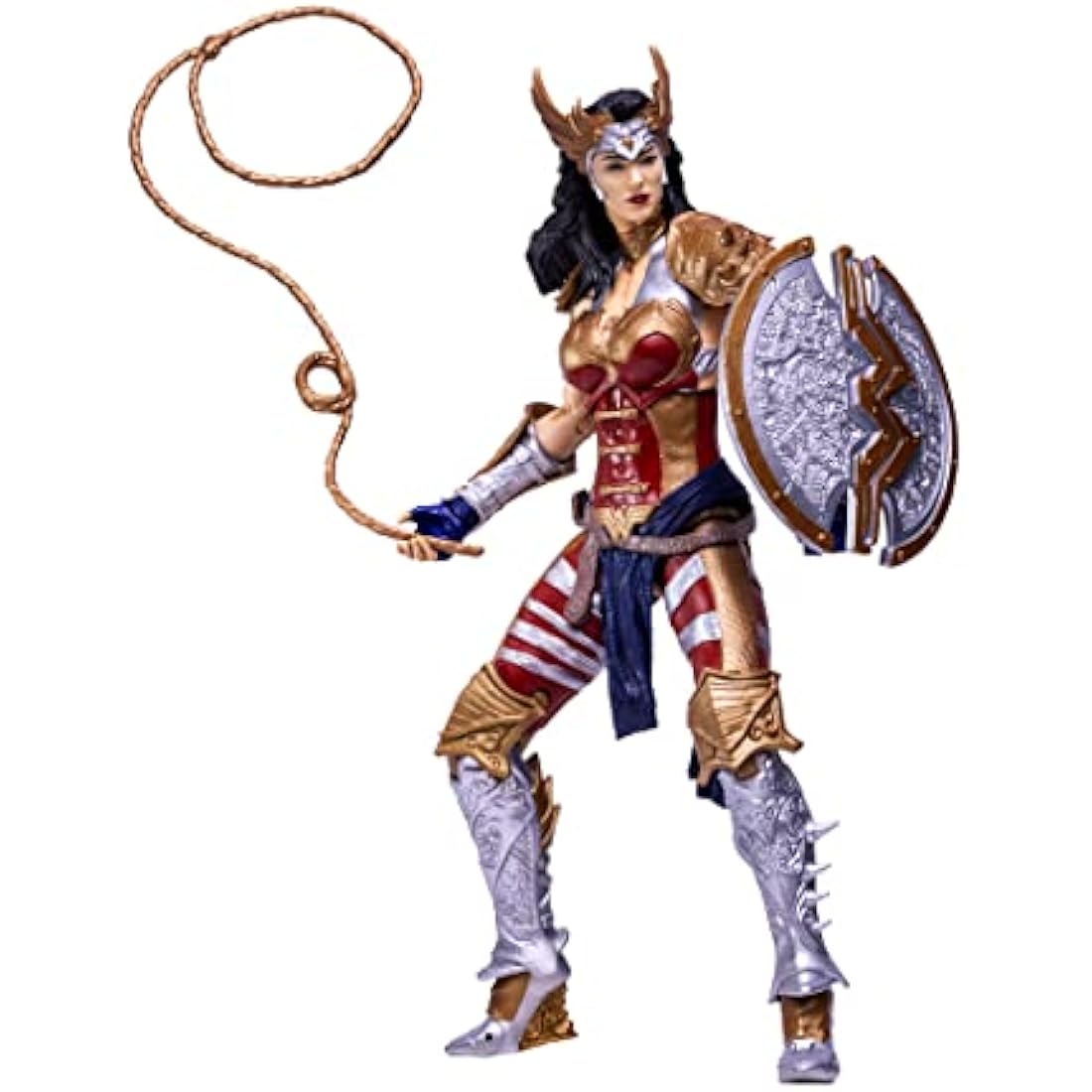 McFarlane Toys, DC Multiverse Wonder Woman Premium Gold Label 7-inch Action Figure with 22 Moving Parts, Collectible DC Figure with Unique Collector Character Card – Ages 12+