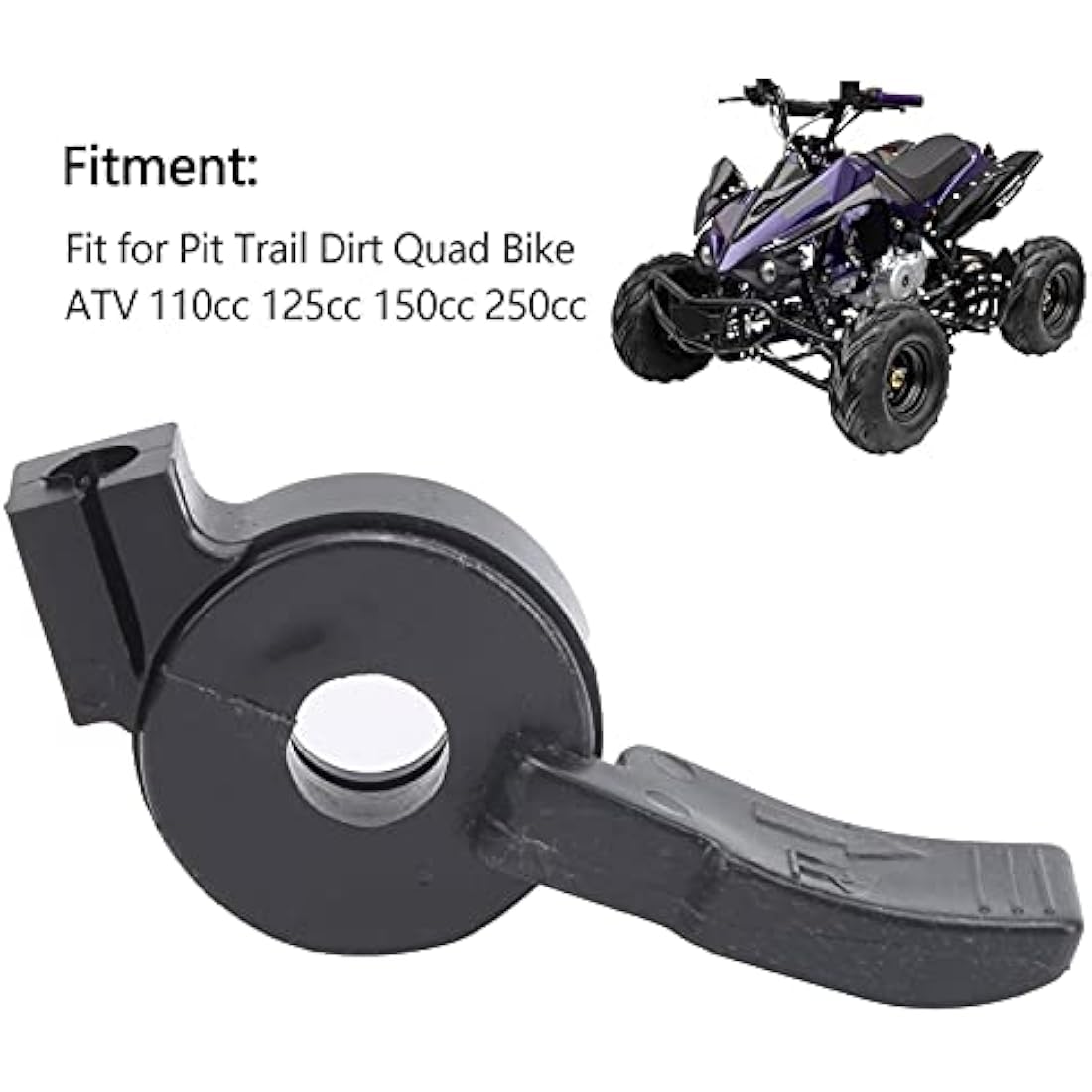 Fydun Motorcycle Handlebar Choke Lever, Rubber Handlebar Throttle Control Choke Lever Fit for Pit Trail Dirt Quad Bike ATV