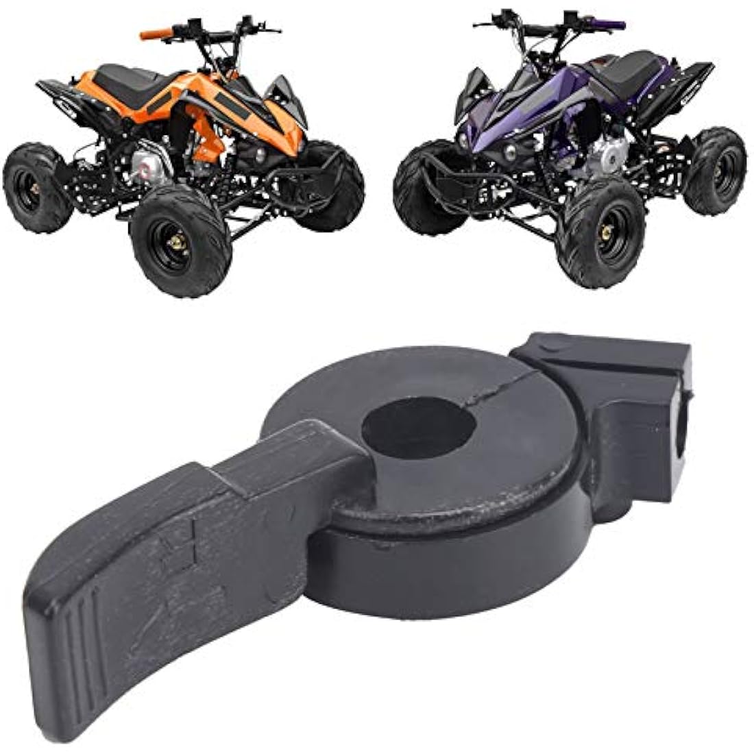 Fydun Motorcycle Handlebar Choke Lever, Rubber Handlebar Throttle Control Choke Lever Fit for Pit Trail Dirt Quad Bike ATV