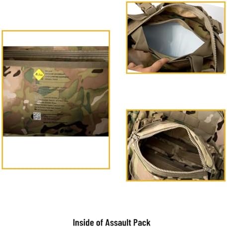 MT Military Army MOLLE 2 Tactical Assault Backpack, Rifleman 3 Day Pack, Medium Rucksack Multicam Camo