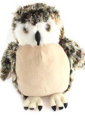 Plush BRIGHT EYES Brown OWL Soft Cuddly Toy 8.5 inches by Lesser & Pavey