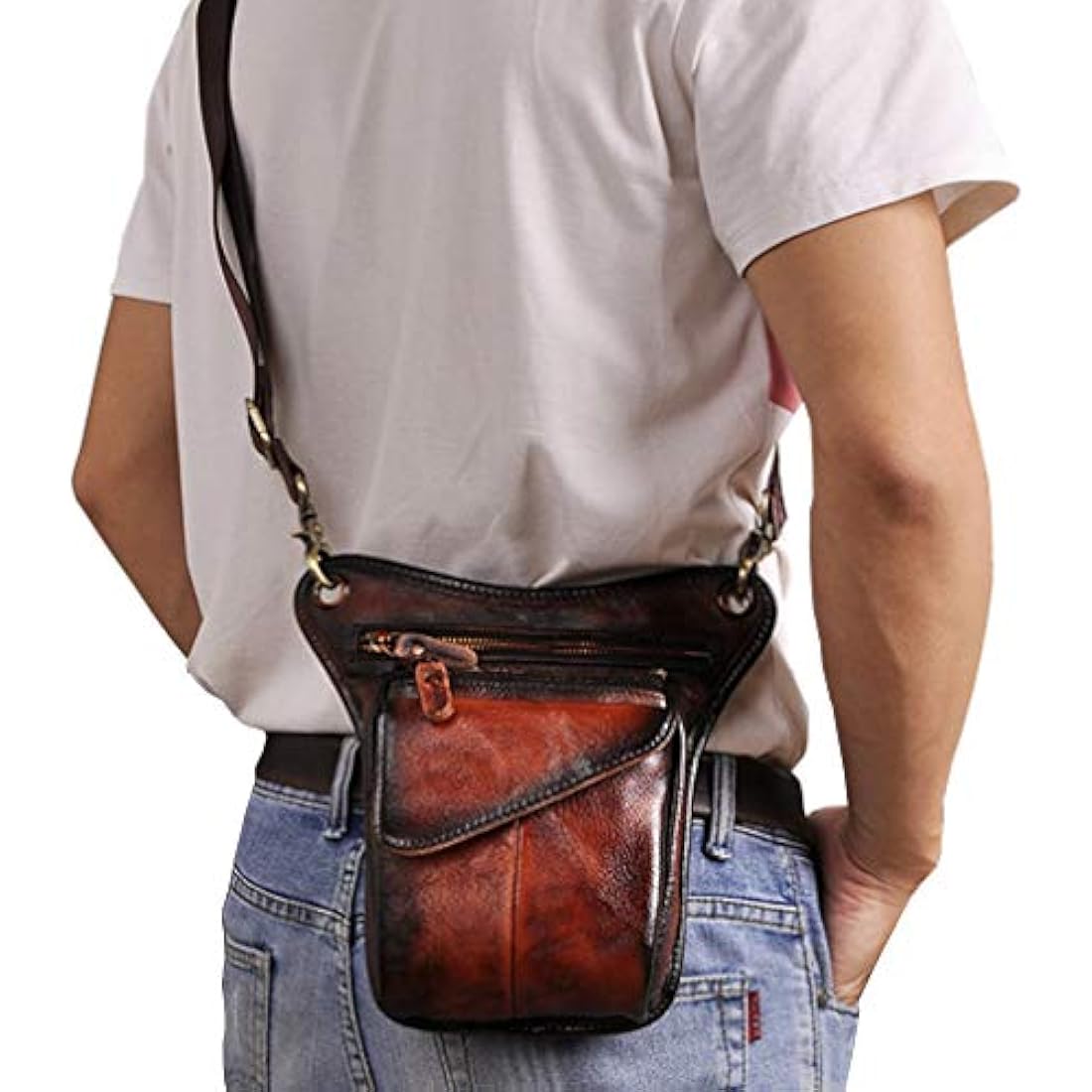 Leather Waist Pack for Men Women