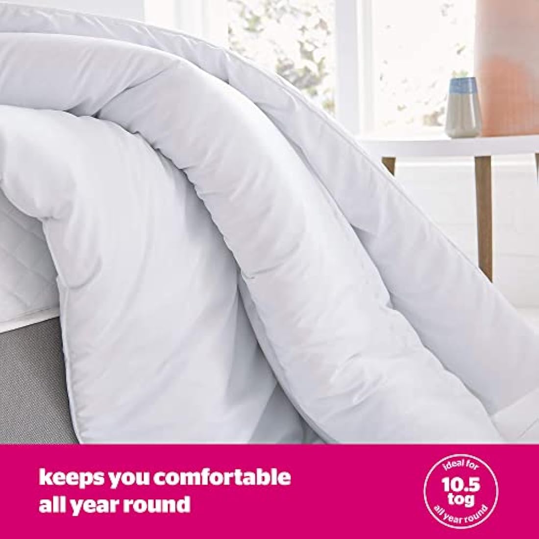 Silentnight Ultrabounce 10.5 Tog Single Duvet – All Year Duvet Quilt Ideal for Summer and Winter – Hypoallergenic and Machine Washable - Single, White