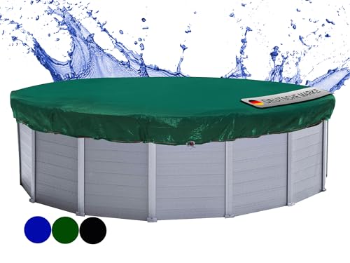 QUICK STAR Winter Swimming Pool Cover Round 180g/m? for Poolsize 320-366 cm (12ft) Tarpaulin dimension ? 420cm Green