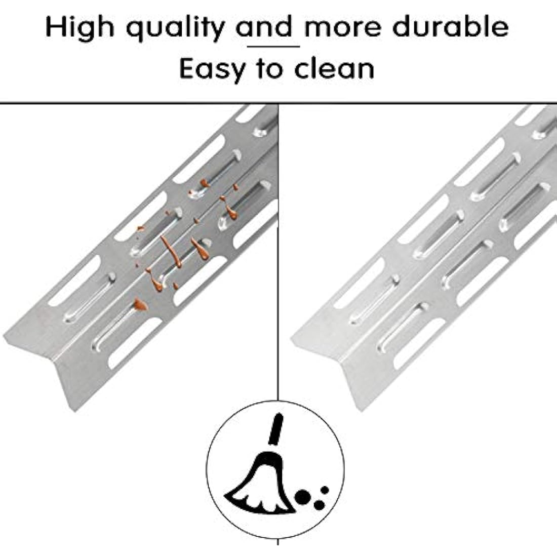 GFTIME 41CM Heat Plate Heat Shield Replacement for Blooma, Outback Spectrum 2 & 3 Burner, Hunter, Trooper, Saracen, Sapphire, Saturn 4 Burner, Uniflame, Ultra Chef, 4 Pack