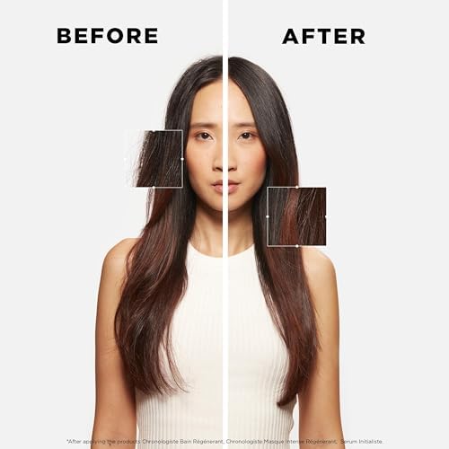 Kérastase Chronologiste, Youth Revitalising Blow-Dry Care, For Lengths and Ends, With Hyaluronic Acid, Abyssine & Vitamin E, Thermique Regénérant, 200ml